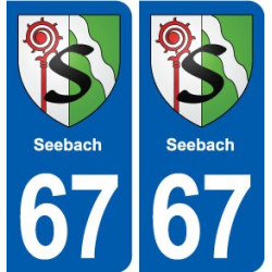 67 Seebach blason autocollant plaque stickers ville