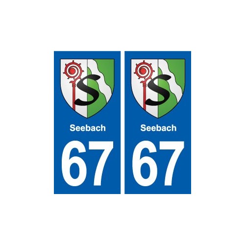 67 Seebach blason autocollant plaque stickers ville
