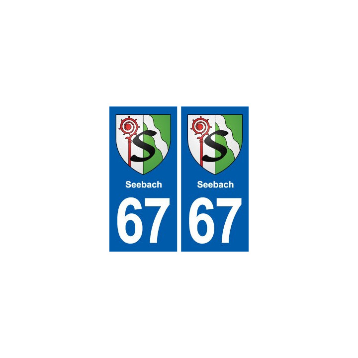 67 Seebach blason autocollant plaque stickers ville