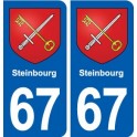67 Steinbourg blason autocollant plaque stickers ville