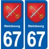 67 Steinbourg blason autocollant plaque stickers ville