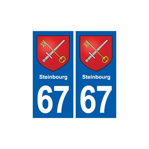 67 Steinbourg blason autocollant plaque stickers ville