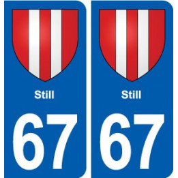 67 Still blason autocollant plaque stickers ville