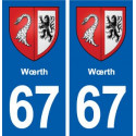 67 Wœrth blason autocollant plaque stickers ville