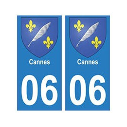 06 Cannes ville autocollant plaque