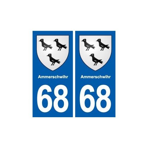 68 Ammerschwihr blason autocollant plaque stickers ville