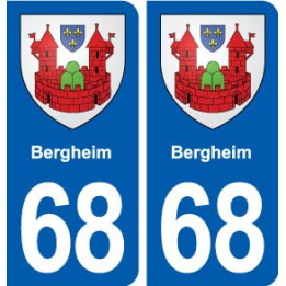 68 Bergheim blason autocollant plaque stickers ville