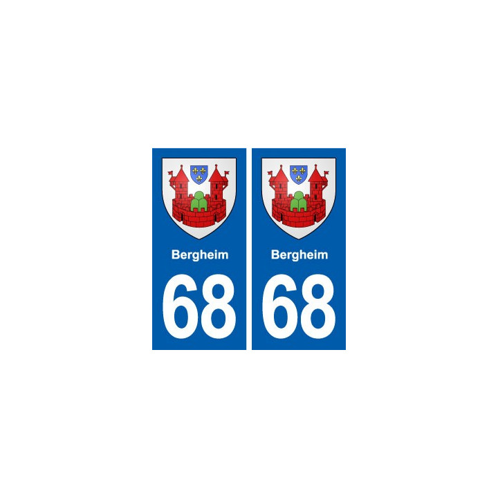 68 Bergheim blason autocollant plaque stickers ville