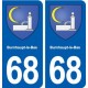 68 Burnhaupt-le-Bas blason autocollant plaque stickers ville