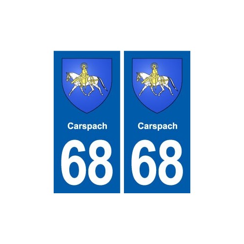 68 Carspach blason autocollant plaque stickers ville