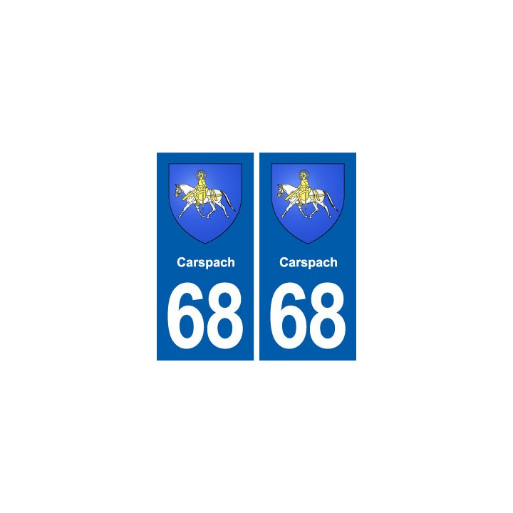 68 Carspach blason autocollant plaque stickers ville