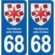 68 Herrlisheim-près-Colmar blason autocollant plaque stickers ville