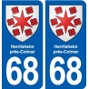 68 Herrlisheim-près-Colmar blason autocollant plaque stickers ville