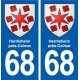 68 Herrlisheim-près-Colmar blason autocollant plaque stickers ville