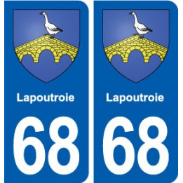 68 Lapoutroie blason autocollant plaque stickers ville