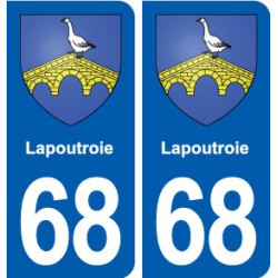 68 Lapoutroie blason autocollant plaque stickers ville