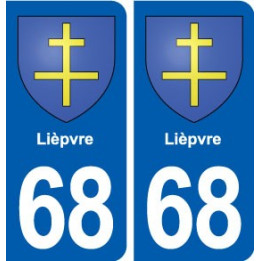 68 Lièpvre blason autocollant plaque stickers ville