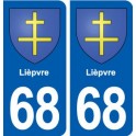 68 Lièpvre blason autocollant plaque stickers ville