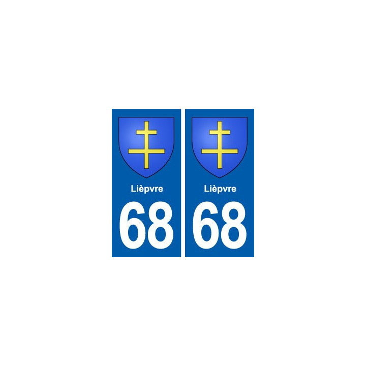 68 Lièpvre blason autocollant plaque stickers ville