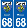 68 Moosch blason autocollant plaque stickers ville