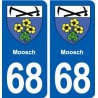68 Moosch blason autocollant plaque stickers ville
