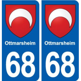 68 Ottmarsheim blason autocollant plaque stickers ville