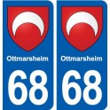 68 Ottmarsheim blason autocollant plaque stickers ville
