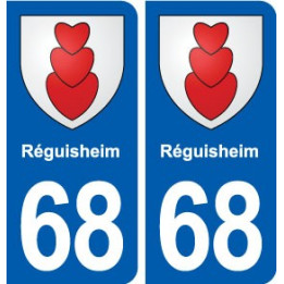 68 Réguisheim blason autocollant plaque stickers ville