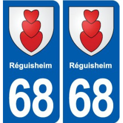 68 Réguisheim blason autocollant plaque stickers ville