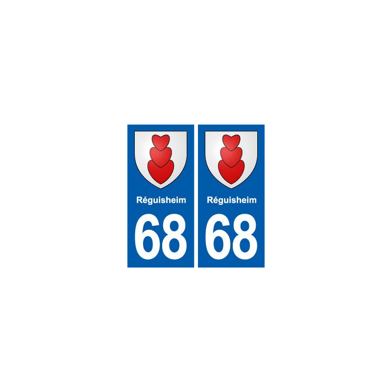 68 Réguisheim blason autocollant plaque stickers ville