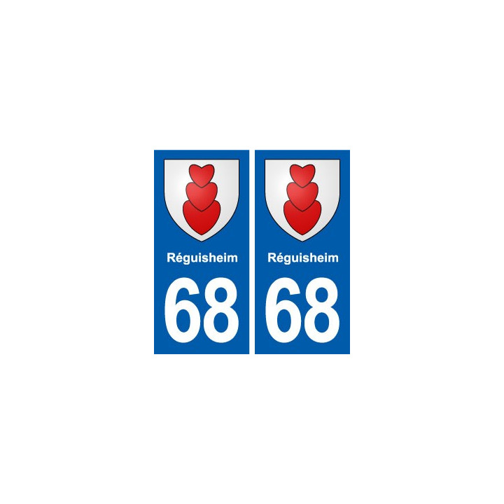 68 Réguisheim blason autocollant plaque stickers ville