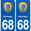 68 Reiningue blason autocollant plaque stickers ville