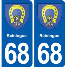 68 Reiningue blason autocollant plaque stickers ville