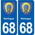 68 Reiningue blason autocollant plaque stickers ville
