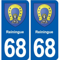68 Reiningue blason autocollant plaque stickers ville