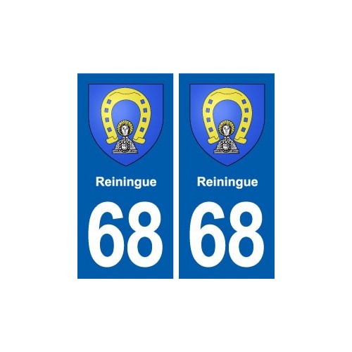 68 Reiningue blason autocollant plaque stickers ville