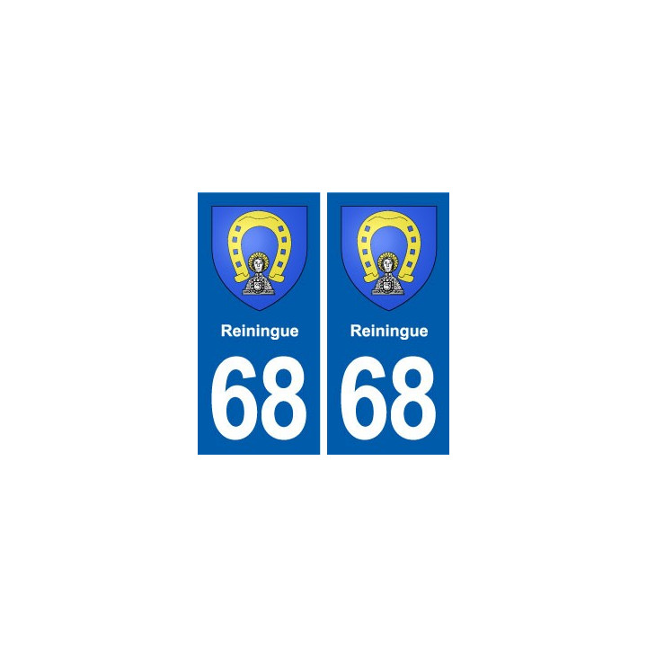 68 Reiningue blason autocollant plaque stickers ville