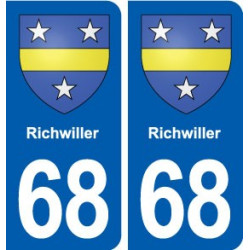 68 Richwiller blason autocollant plaque stickers ville
