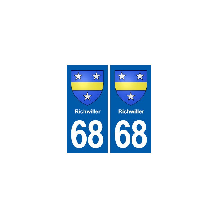 68 Richwiller blason autocollant plaque stickers ville