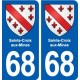 68 Sainte-Croix-aux-Mines blason autocollant plaque stickers ville