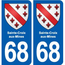 68 Sainte-Croix-aux-Mines blason autocollant plaque stickers ville