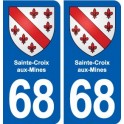 68 Sainte-Croix-aux-Mines blason autocollant plaque stickers ville
