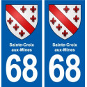 68 Sainte-Croix-aux-Mines blason autocollant plaque stickers ville