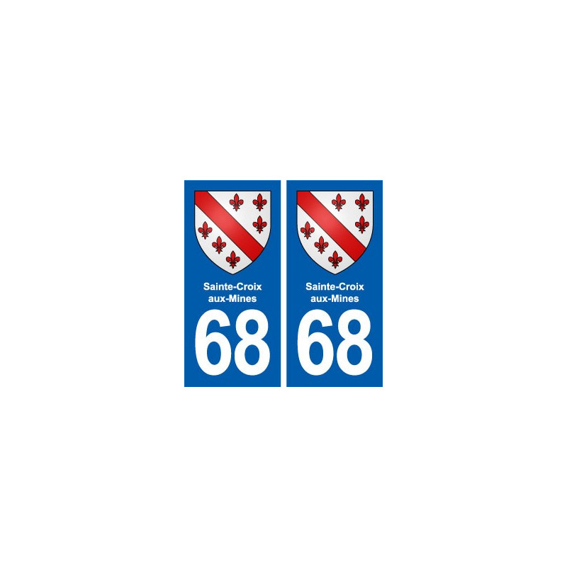 68 Sainte-Croix-aux-Mines blason autocollant plaque stickers ville