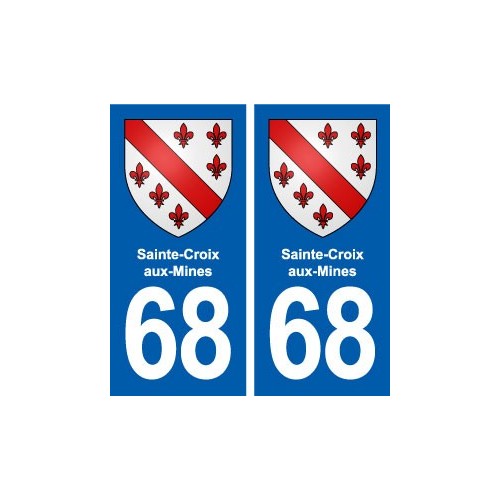 68 Sainte-Croix-aux-Mines blason autocollant plaque stickers ville