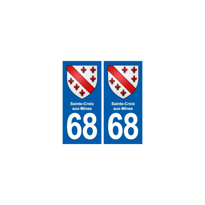 68 Sainte-Croix-aux-Mines blason autocollant plaque stickers ville