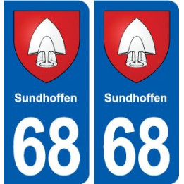 68 Sundhoffen blason autocollant plaque stickers ville