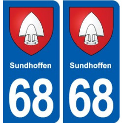68 Sundhoffen blason autocollant plaque stickers ville
