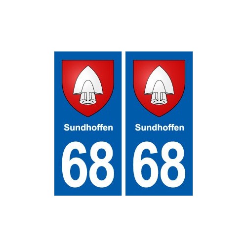 68 Sundhoffen blason autocollant plaque stickers ville