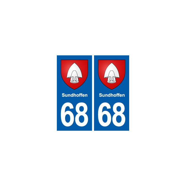 68 Sundhoffen blason autocollant plaque stickers ville
